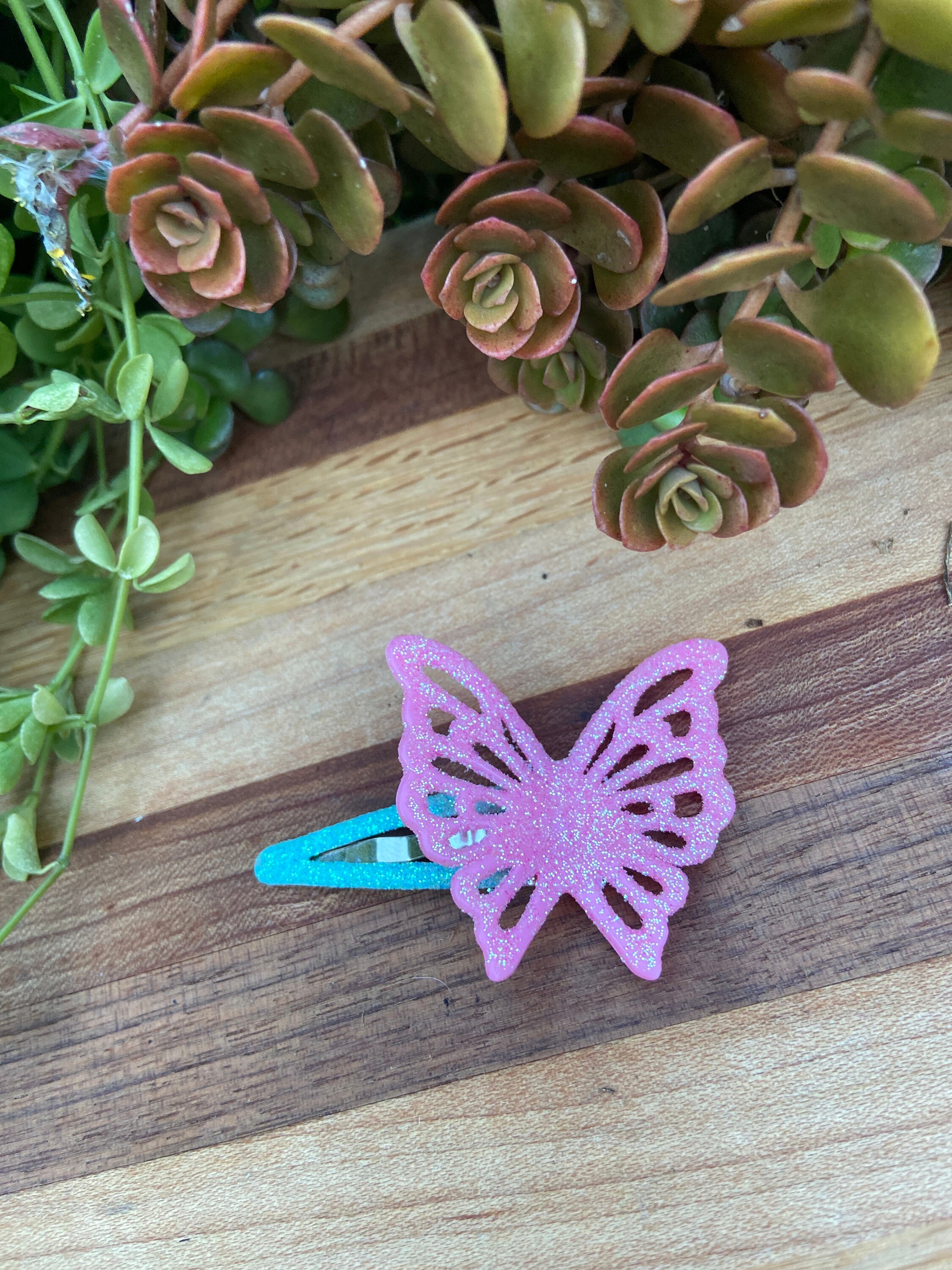 Aesthetic hair clips sparkly butterflies and flowers Etsy