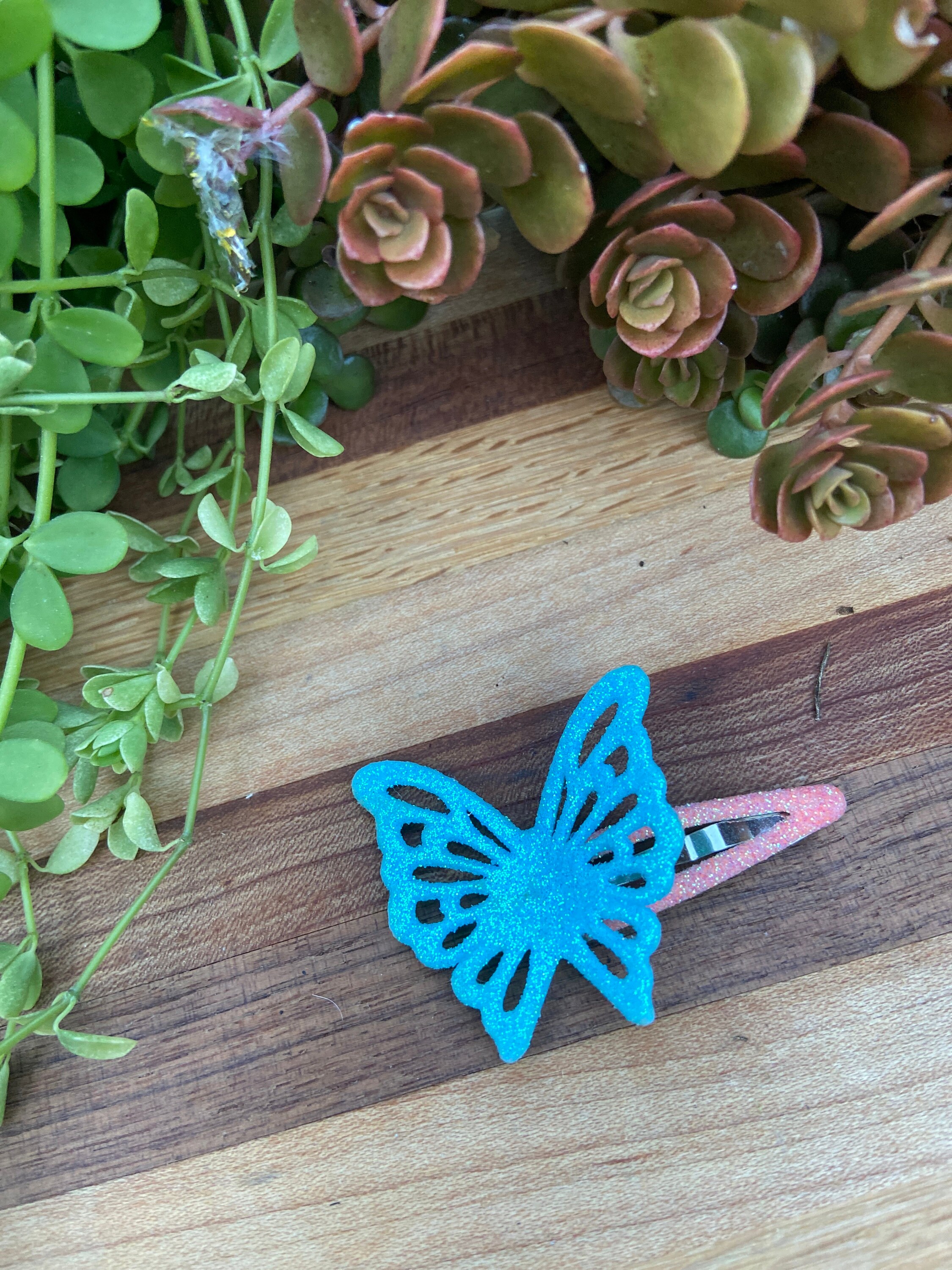Aesthetic hair clips sparkly butterflies and flowers Etsy