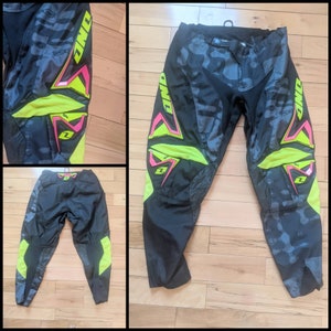 Neon and Leather One Industries Motocross Pants