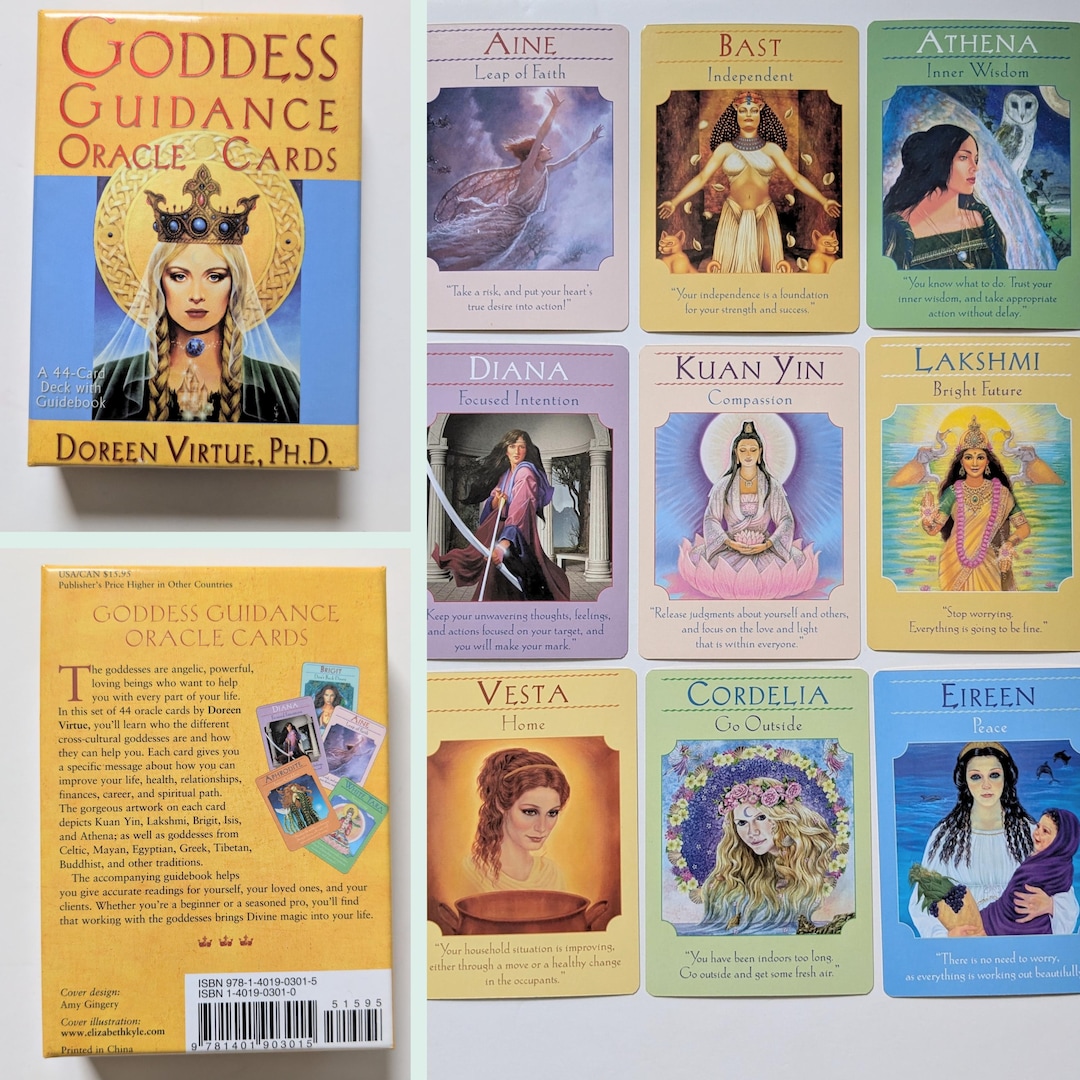 女神のガイダンスオラクルカード　金縁 Goddess Guidance Oracle Cards☆美品（金縁廃盤 Goddess