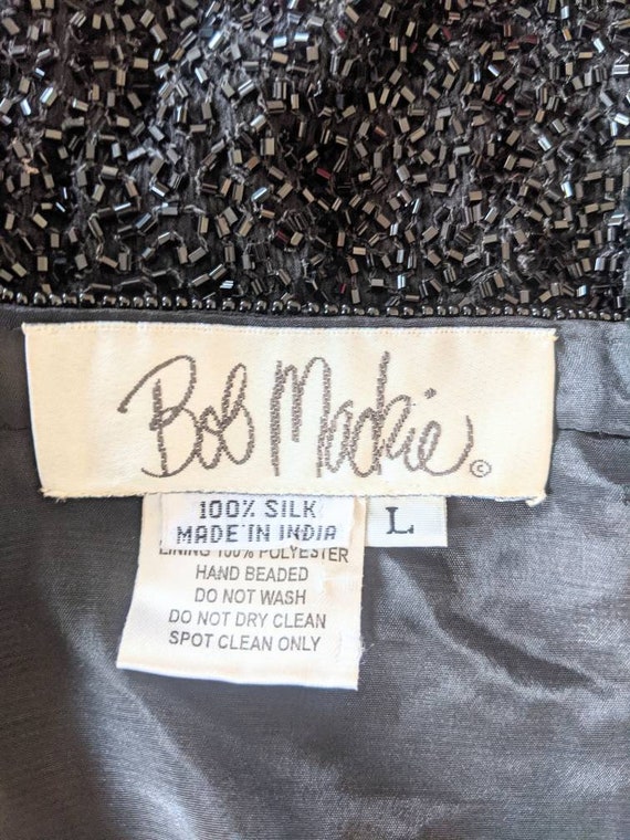 Bob Mackie Black Beaded Bolero Jacket - image 3