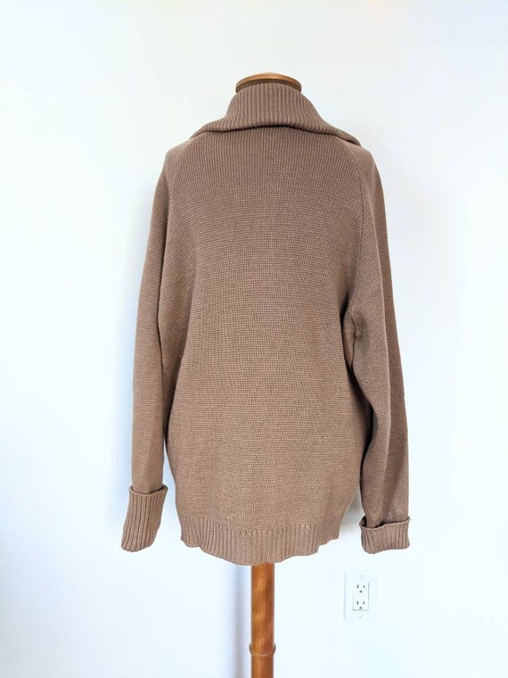 Tundra Wool and Suede Full Zip Sweater - image 4