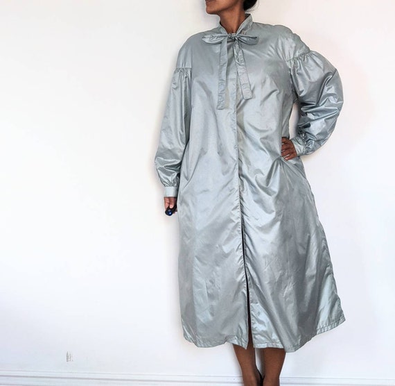 Vintage Silver Raincoat - image 2