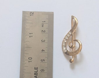 Treble Clef Brooch