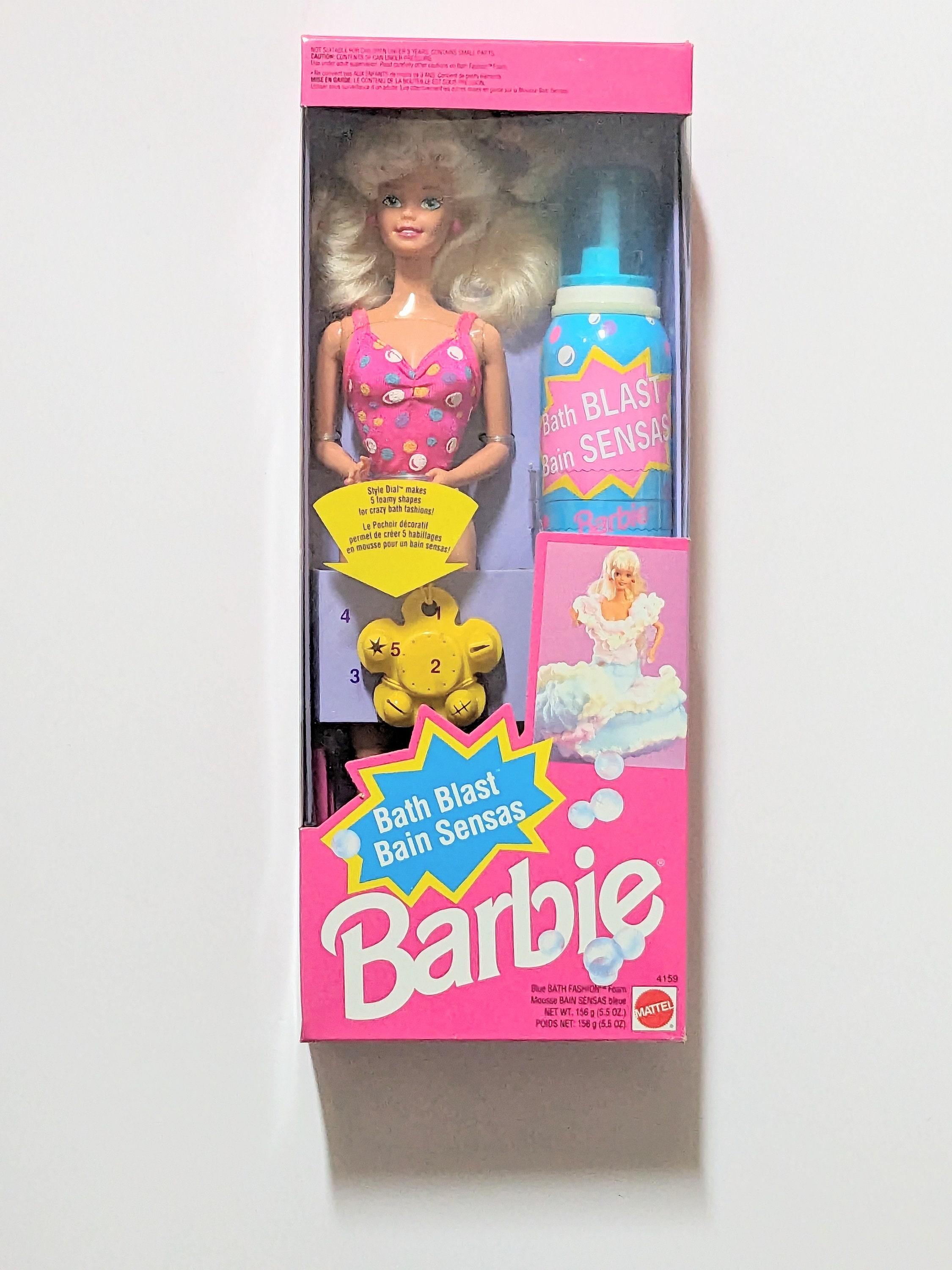 90s Barbie Brush Keychain Plastic Keyring / Multi Colours