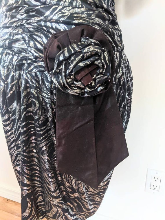 80s Zebra Ruched Dress - image 7