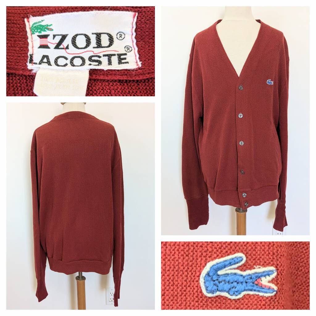 Lacoste Izod Cardigan - Etsy Lacoste Izod Cardigan - Etsy