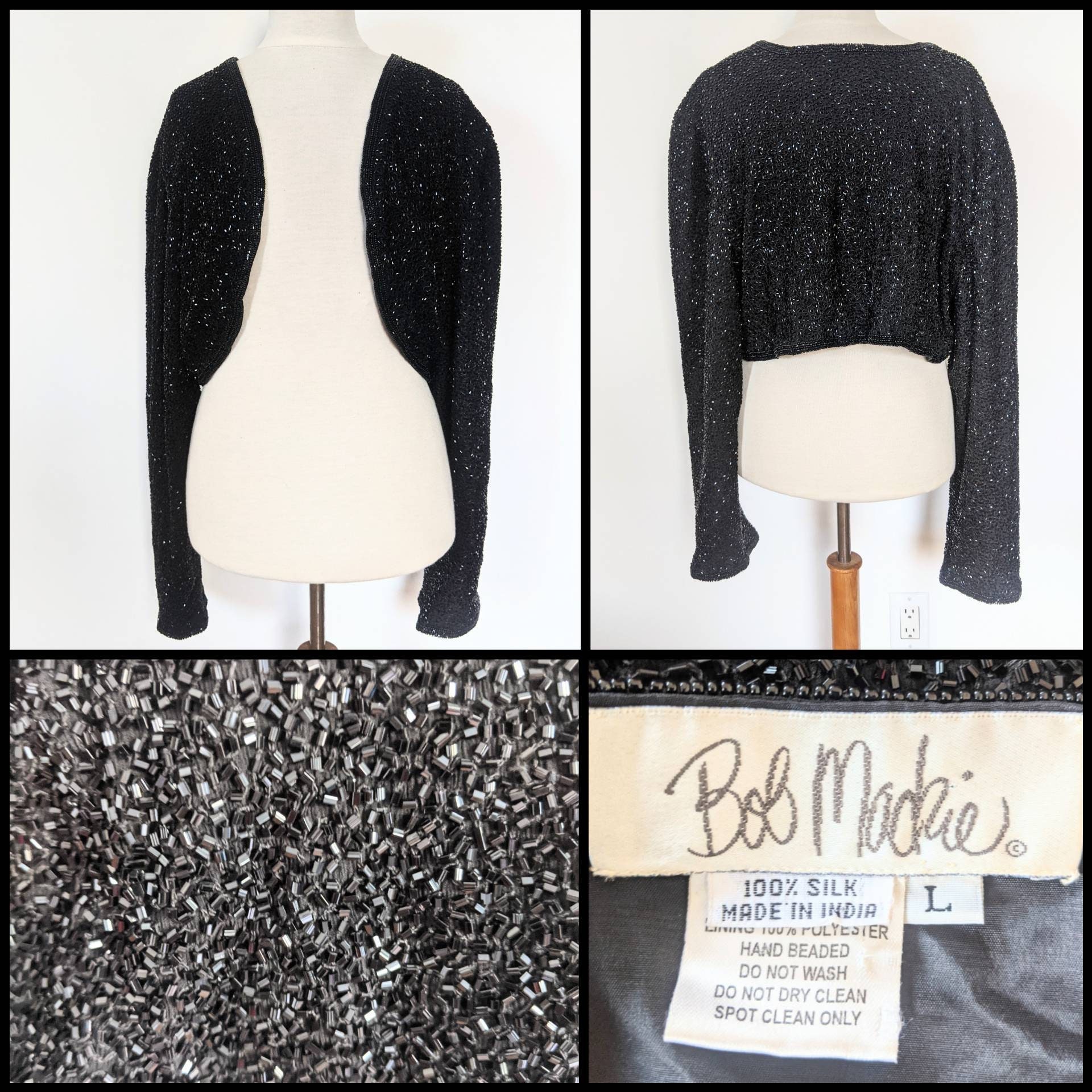 black beaded bolero