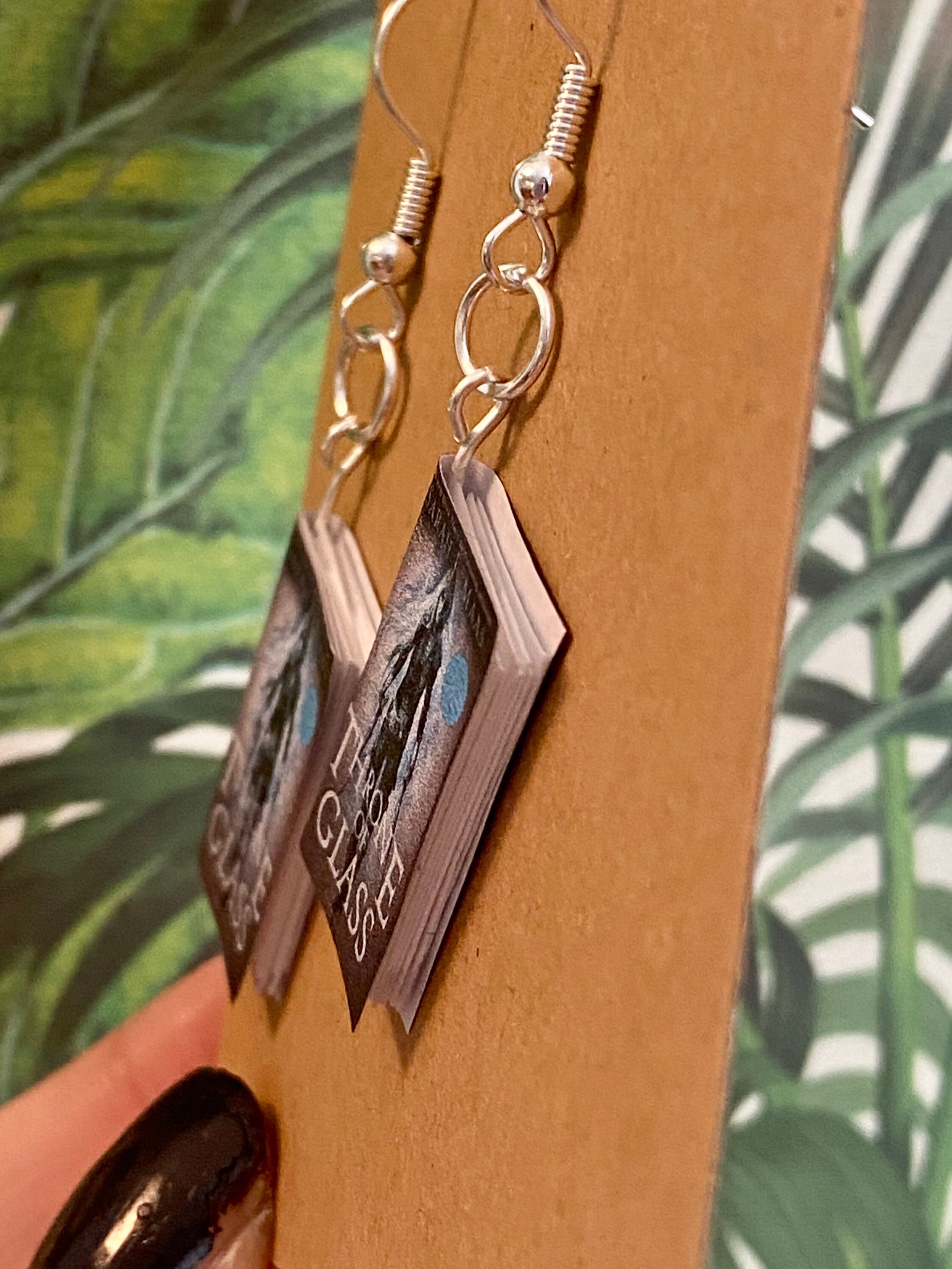 Throne of Glass Miniature Book Earrings Sarah J Maas Dangle Etsy