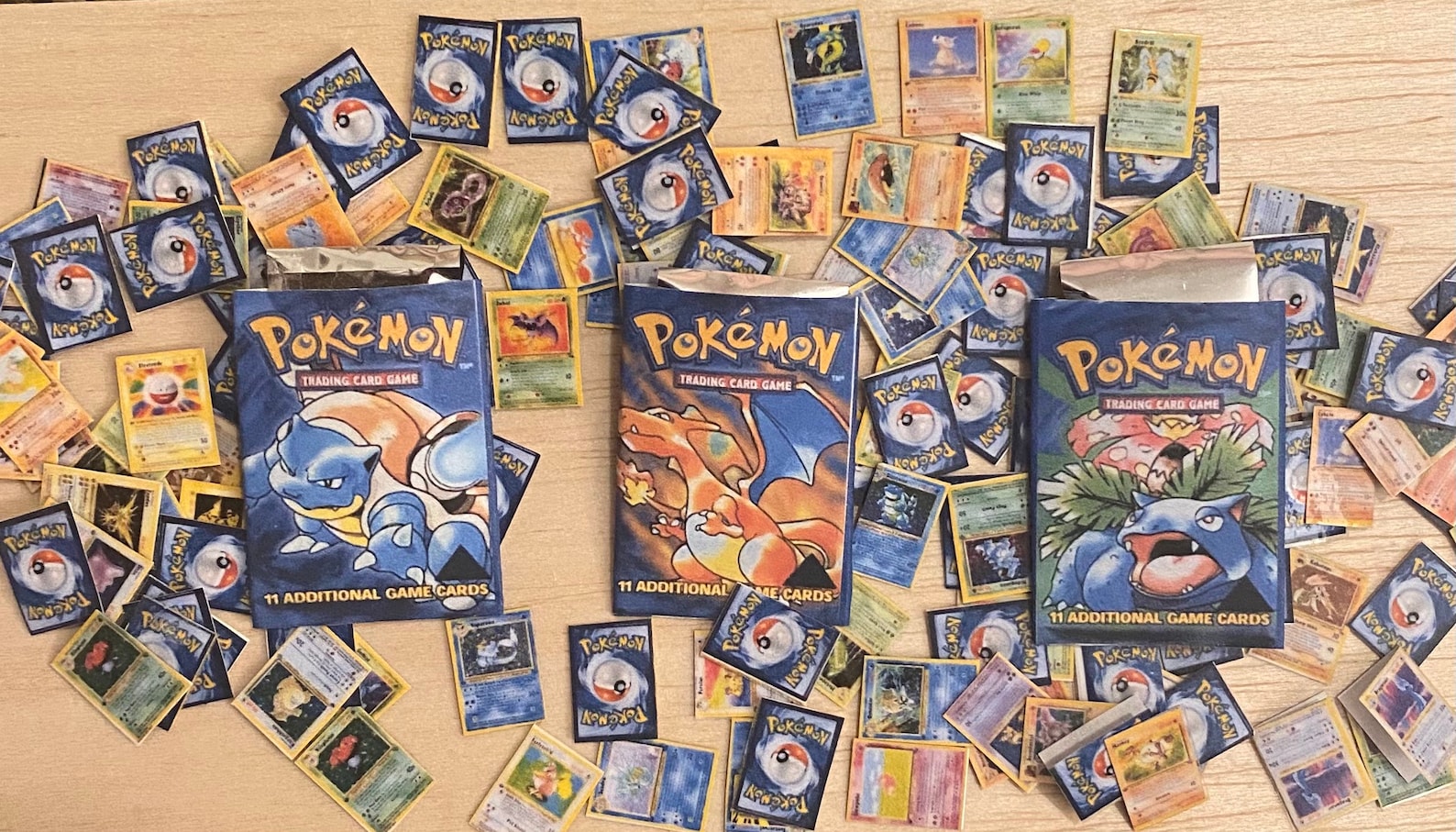 1st Generation Miniature Pokémon Cards Openable Miniature | Etsy