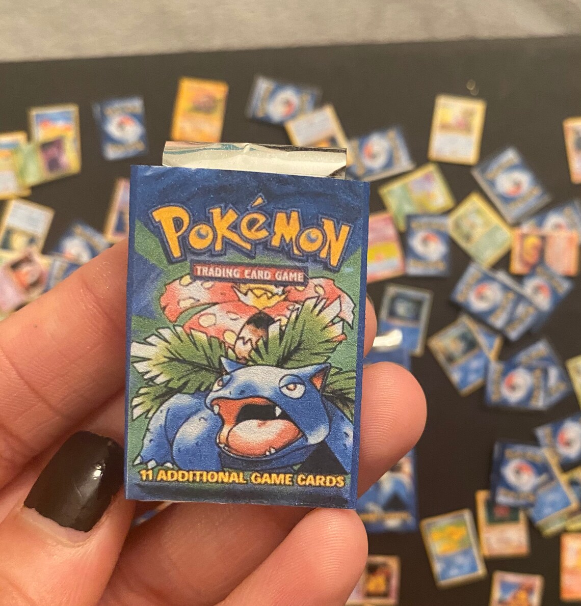 1st Generation Miniature Pokémon Cards Openable Miniature | Etsy