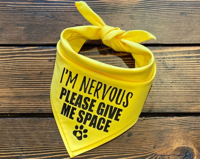 I'M NERVOUS Dog Bandana for Large Dogs Please Give Me Etsy