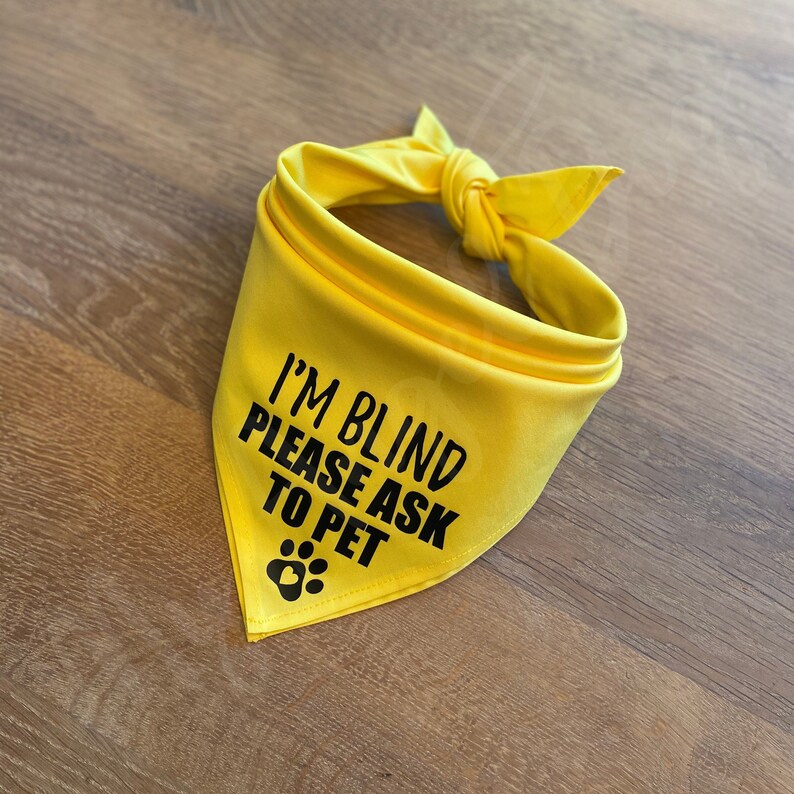 BLIND DOG Bandana for Large Dogs I'm Blind Please Ask To Etsy
