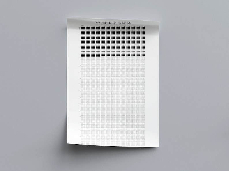 My Life in Weeks Calendar Planner Physical Poster Etsy My Life in Weeks Calendar Planner Physical Poster Etsy