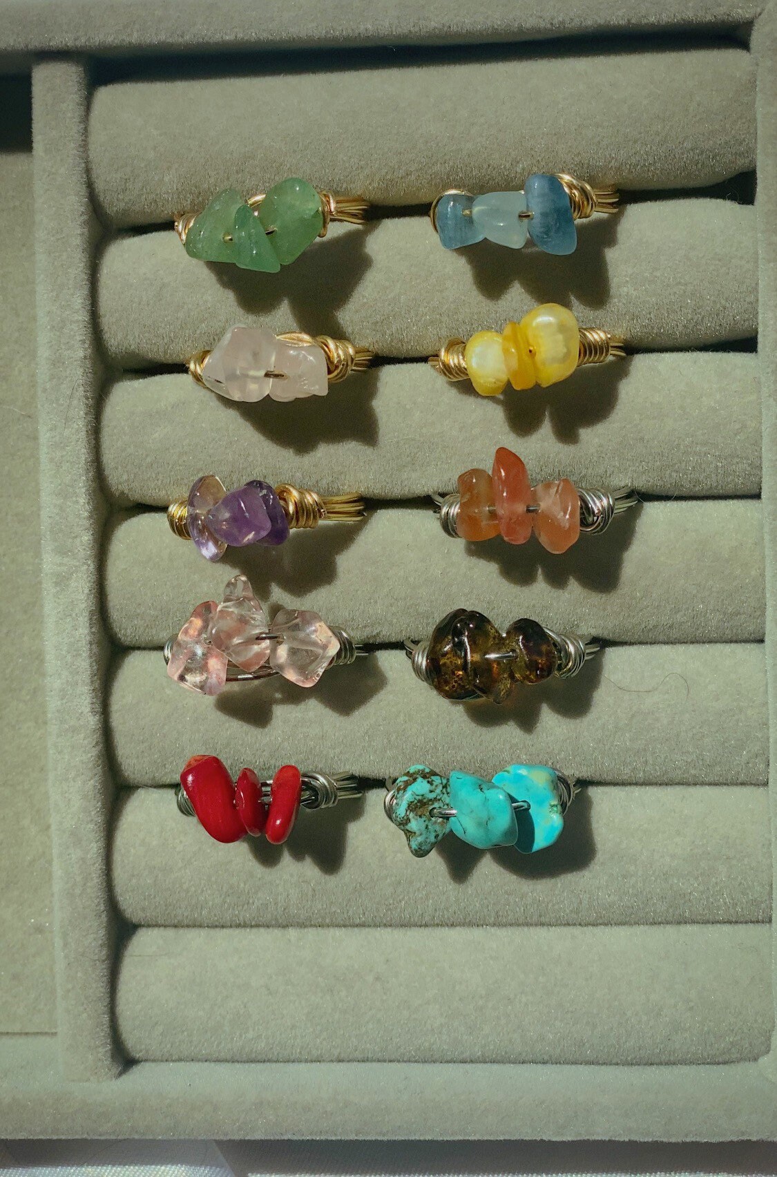 multi stone non tarnish rings