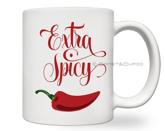 Life Tastes Better Spicy/Premium Coffee Mug Gift For Food Lover/Spicy Food Lover/Gift For Him/Gift For Her