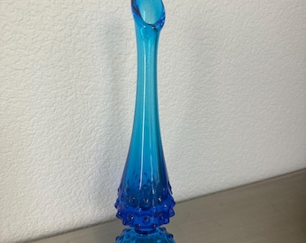 Vintage Blue Glass Vase