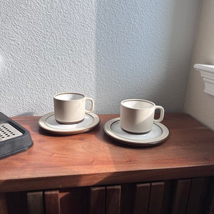 Unused | Vintage Hand Crafted ARITA GENESIS BEIGE 5245 Pottery Cup and Saucer | Hand Made in Japan | Espressos Cup
