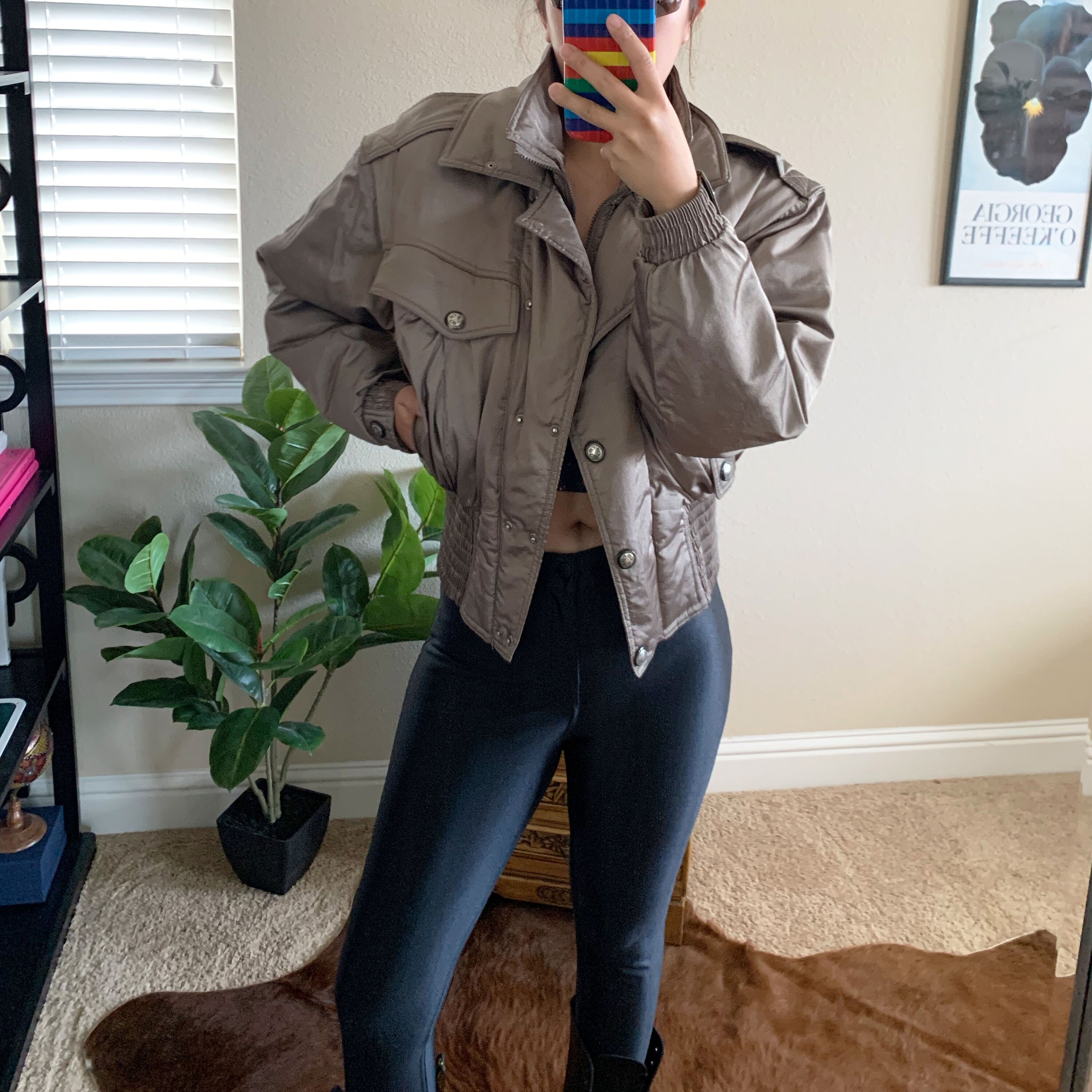 Jaket crop army deals