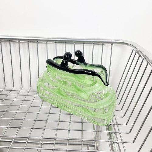 Vintage Murano Style Hand Blown Glass Purse Etsy