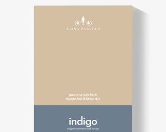 Polvo de índigo 100% orgánico para coloración de cabello negro con tinte de henna / Indigofera tinctoria