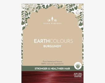Burgundy Organic Henna Hair Colour for rich, healthy hair | Natural Plant Based Vegan Hair Dye | No PPD or nasty chemicals