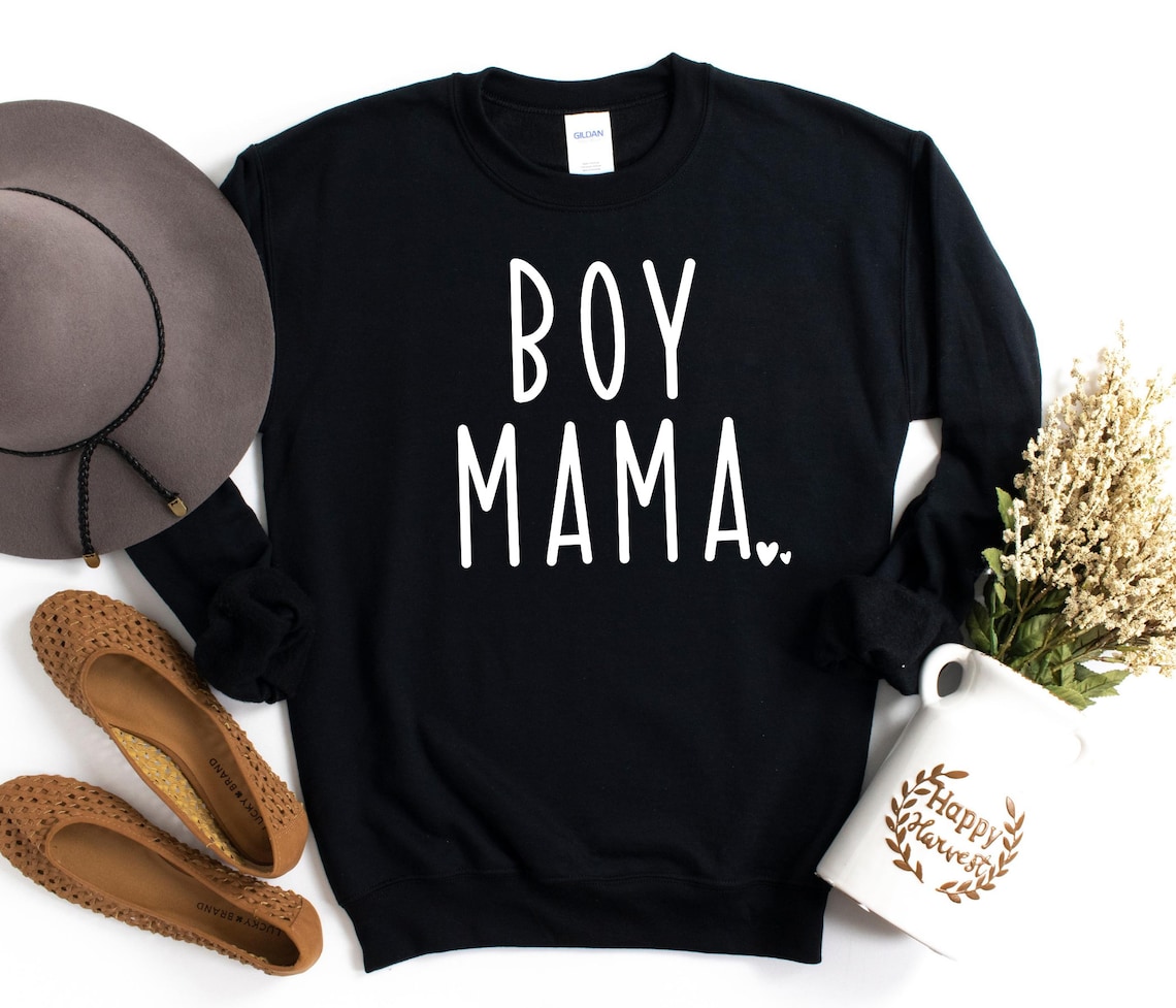 Boy Mama Sweatshirt Mom Sweater Boy Mom Sweatshirt Gift Etsy