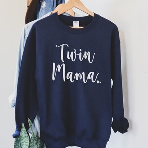 Twin Mama Sweatshirt | Twin Mom sweater, Twin Mom sweatshirt, Gift for mom, Twin Reveal, Gender Reveal, Twin Announcement,Twin Parent Shirt