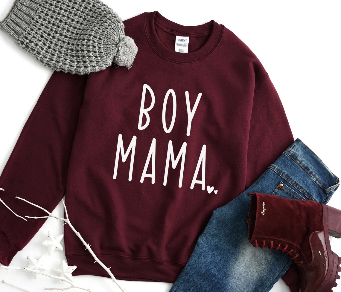 Boy Mama Sweatshirt Mom Sweater Boy Mom Sweatshirt Gift Etsy