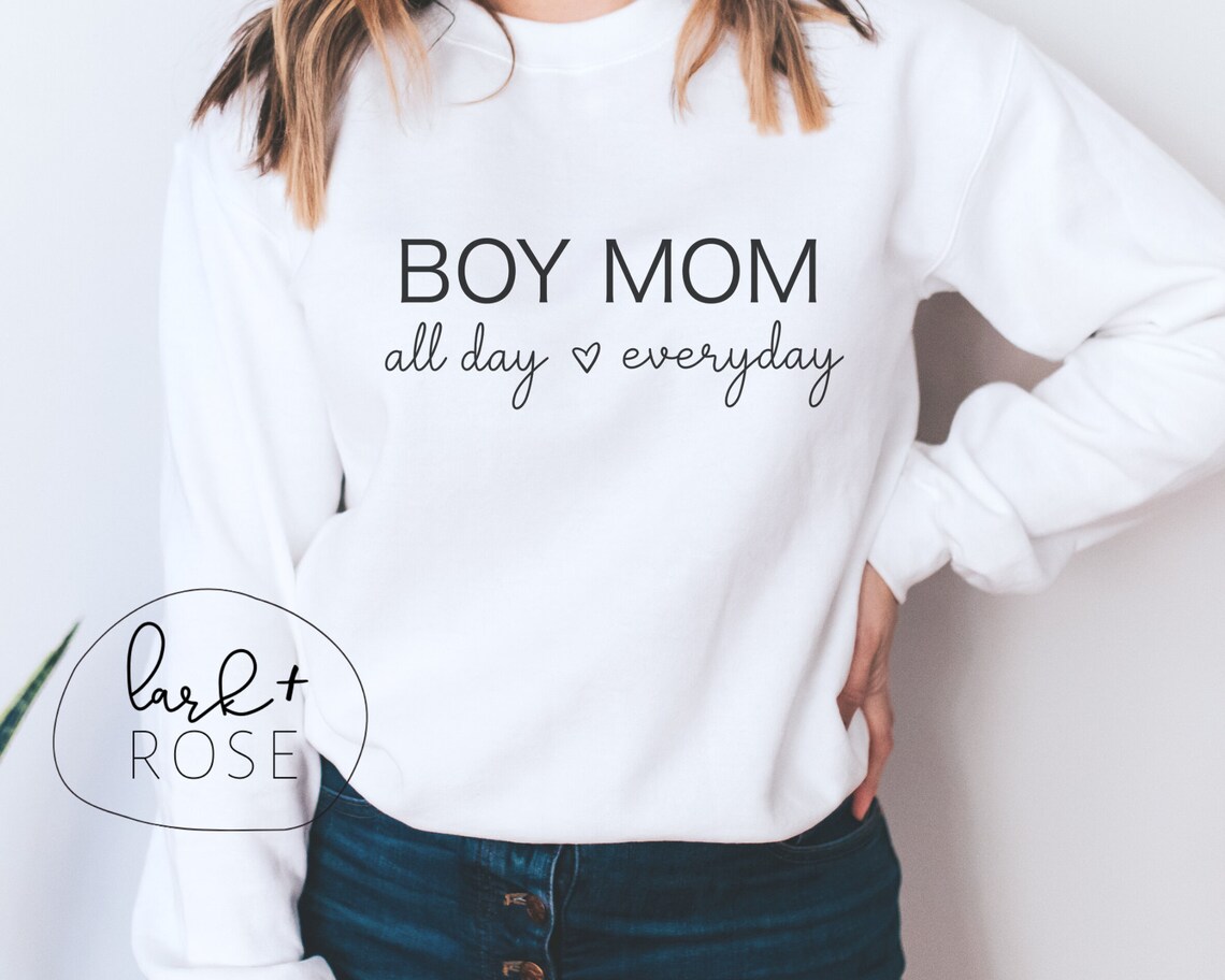 Boy Mom All Day Everyday Sweatshirt Boy Mom Sweatshirt, Boy Mom Sweater