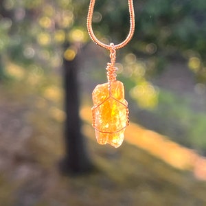 Citrine Necklace/ Raw Citrine/ Gift for Her