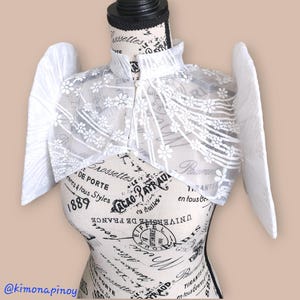 Bolero de renda branca, Filipiniana moderna, Casamento filipino, Para ela, Para a mãe, Look bidirecional, Terno, Maria Clara, Fabricado nas Filipinas