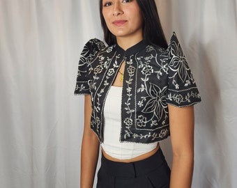 Piña Cocoon, Bolero, Modern Filipiniana, Filipino Wedding, For Her, For Mom, Two-way Look, Terno, Maria Clara, Embroidered, Philippine Made