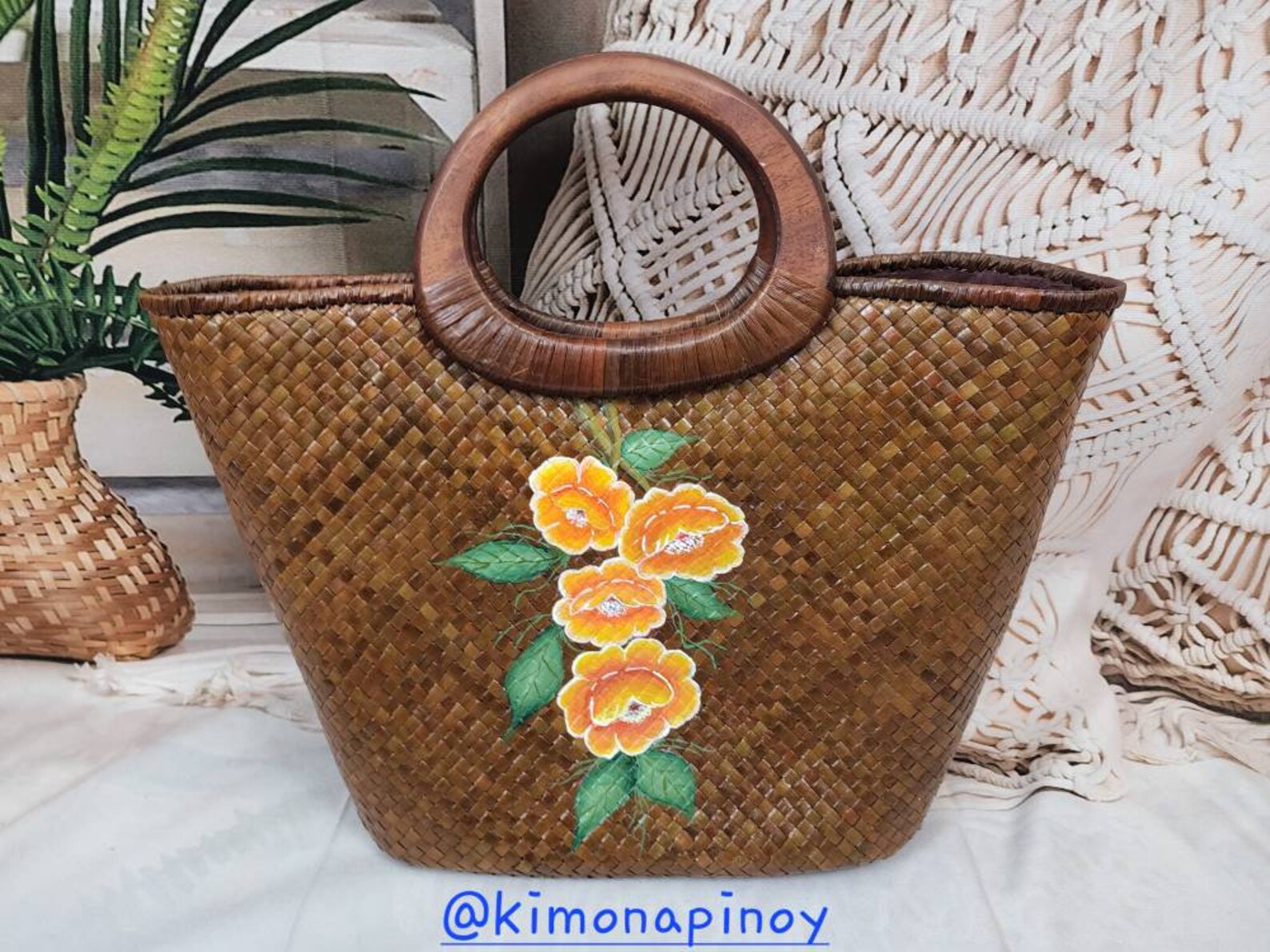 Pandan Woven Bag Philippine Made Gift for Mom Native Etsy