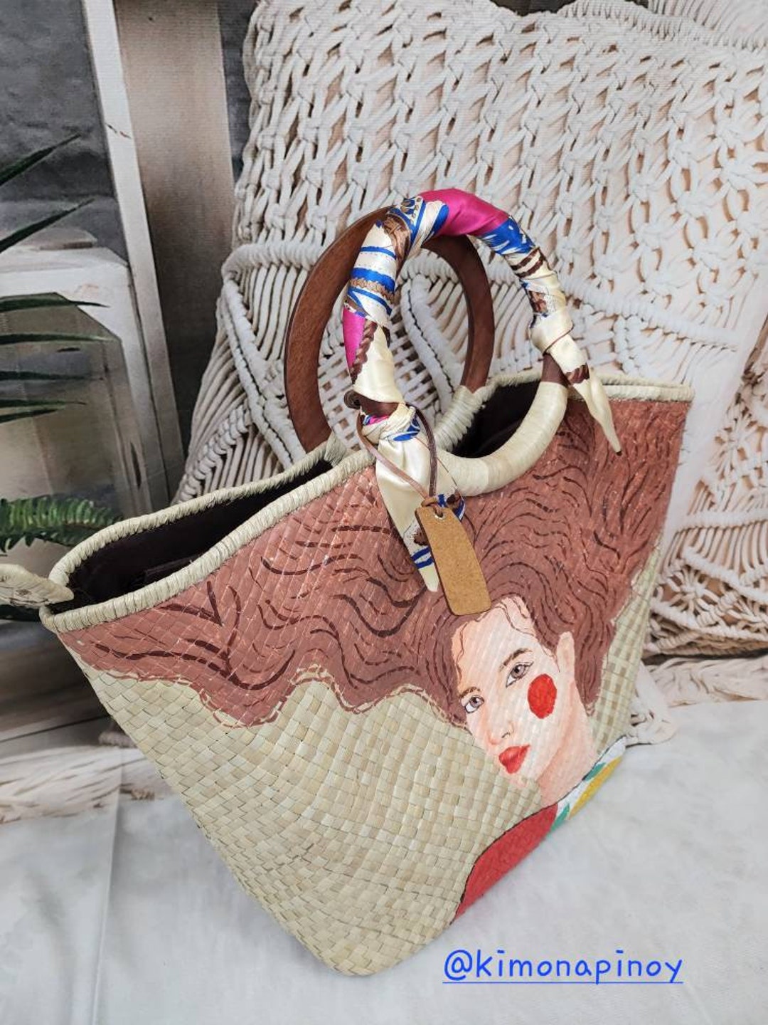 Pandan Woven Bag, Philippine Made, Gift for Mom, Native Bayong ...