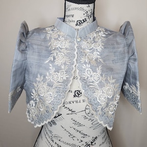 Piña Cocoon, Bolero, Modern Filipiniana, Filipino Wedding, For Her, For Mom, Two-way Look, Terno, Maria Clara, Embroidered, Philippine Made