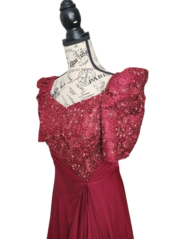 burgundy dress philippines Modern Filipiniana Dress, Philippine Fabric, Formal Wear, Lace Accent, For Mom, Filipino Wedding Wear, Filipino Wedding, Mother of the Bride