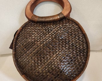 Pandan Hand Woven bag, Philippine made, Artisanal, Gift for Her, Native Bayong, Hand painted, Gift for Mom, Unique, Functional, Durable