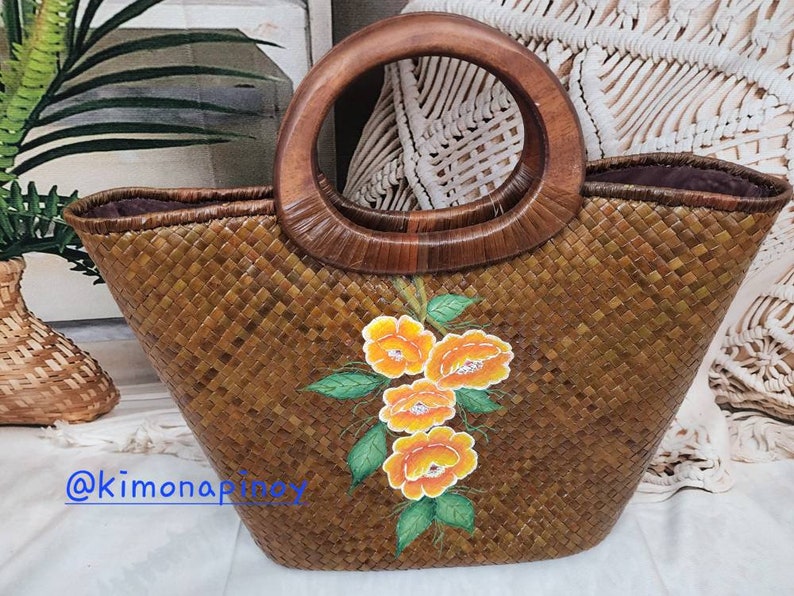 Pandan Woven Bag Philippine Made Gift for Mom Native Etsy