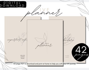 IVF Digital Planner | IVF Printable Journal | Infertility Journal | IVF Gift | Plan your ivf cycle with this downloadable planner!