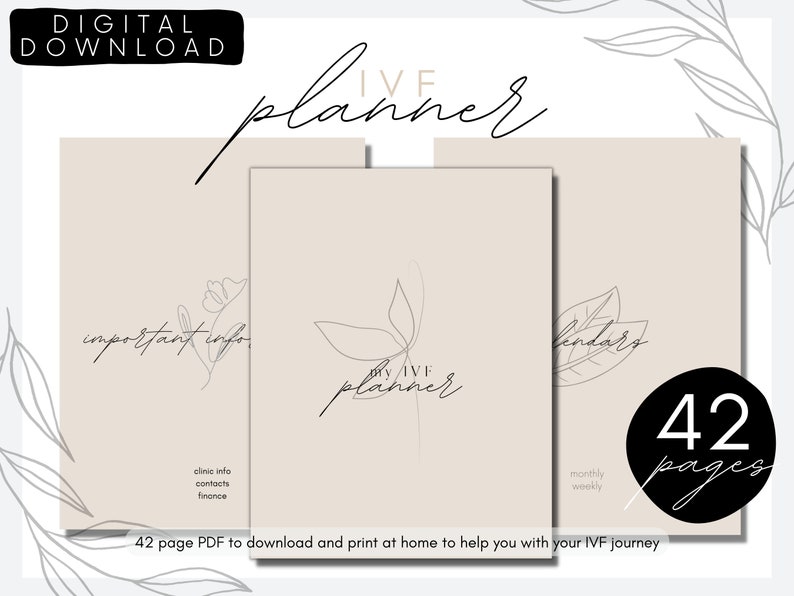 IVF Digital Planner IVF Printable Journal Infertility - Etsy