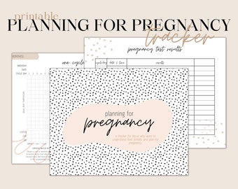 Planning for Pregnancy Tracker | Pregnancy Planner | Cycle Tracker | TTC Tracker | Printable Pregnancy Planner | Fertility Planner Printable