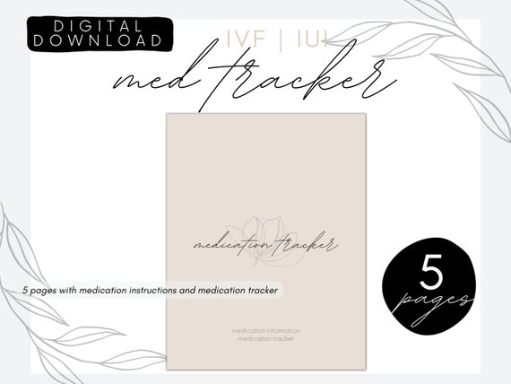 IVF IUI Medication Tracker Medication Planner Iui - Etsy