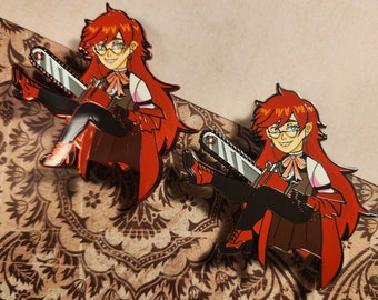 Grell Sutcliff (Black Butler (Kuroshitsuji)) || 2.5" Inch Hard Enamel Pin