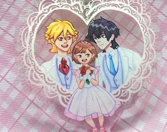 Buddy Daddies (Kurusu Wedding) || 3" Inch Glitter Epoxy Keychain [NO RESTOCK]