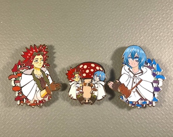Sabikui Bisco (Milo Nekoyanagi and Akaboshi Bisco) || 2"- 3" Inch Hard Enamel Pins