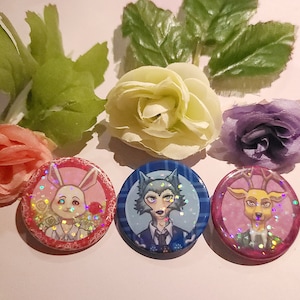 Beastars || 1.25&quot; Inch  Holographic Button Set