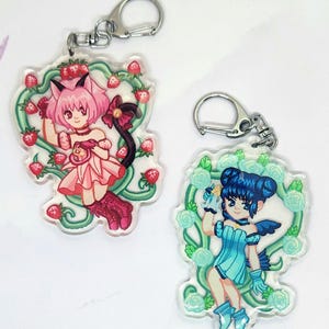 Tokyo Mew Mew (Mew Mew Power) || 3&quot; Inch Glitter Epoxy Keychains