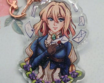 Violet Evergarden || 3" Inch Glitter Epoxy Keychain
