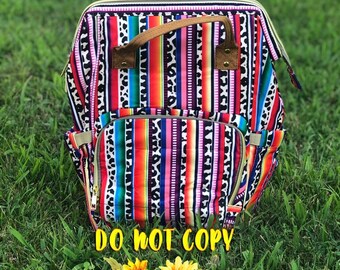 serape backpack diaper bag